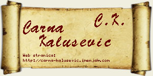 Čarna Kalušević vizit kartica